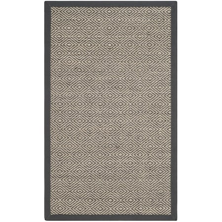 Safavieh Natural Fiber Rectangle Area Rug Natural & Dark Grey - 3 x 5 ft. NF151A-3